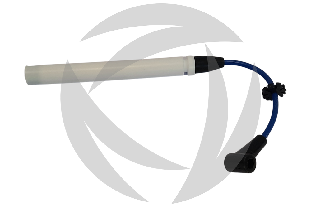 Zündleitung für 18 mm Kerze an Zündspule geschraubt, Stecker 90°, E3268/E3262